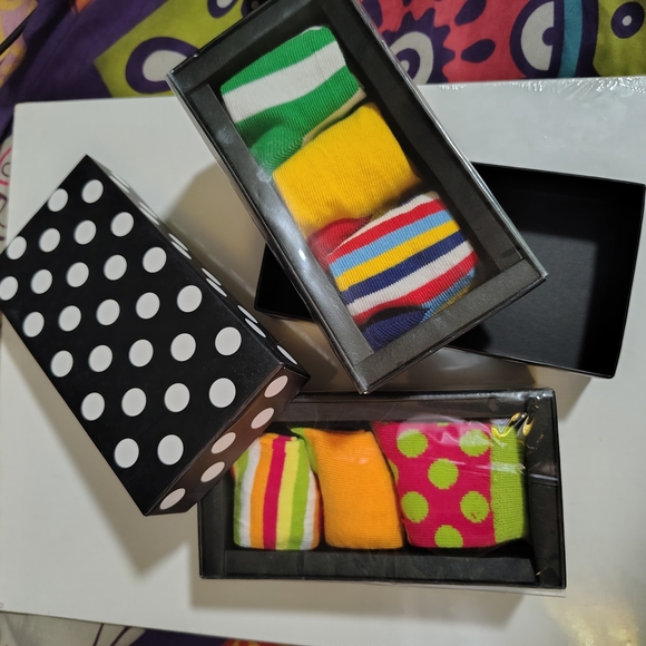 Marimekko Other - Marimekko Bright Multicolor Striped & Polka Dot "TODDLER" Socks - 6 Pack